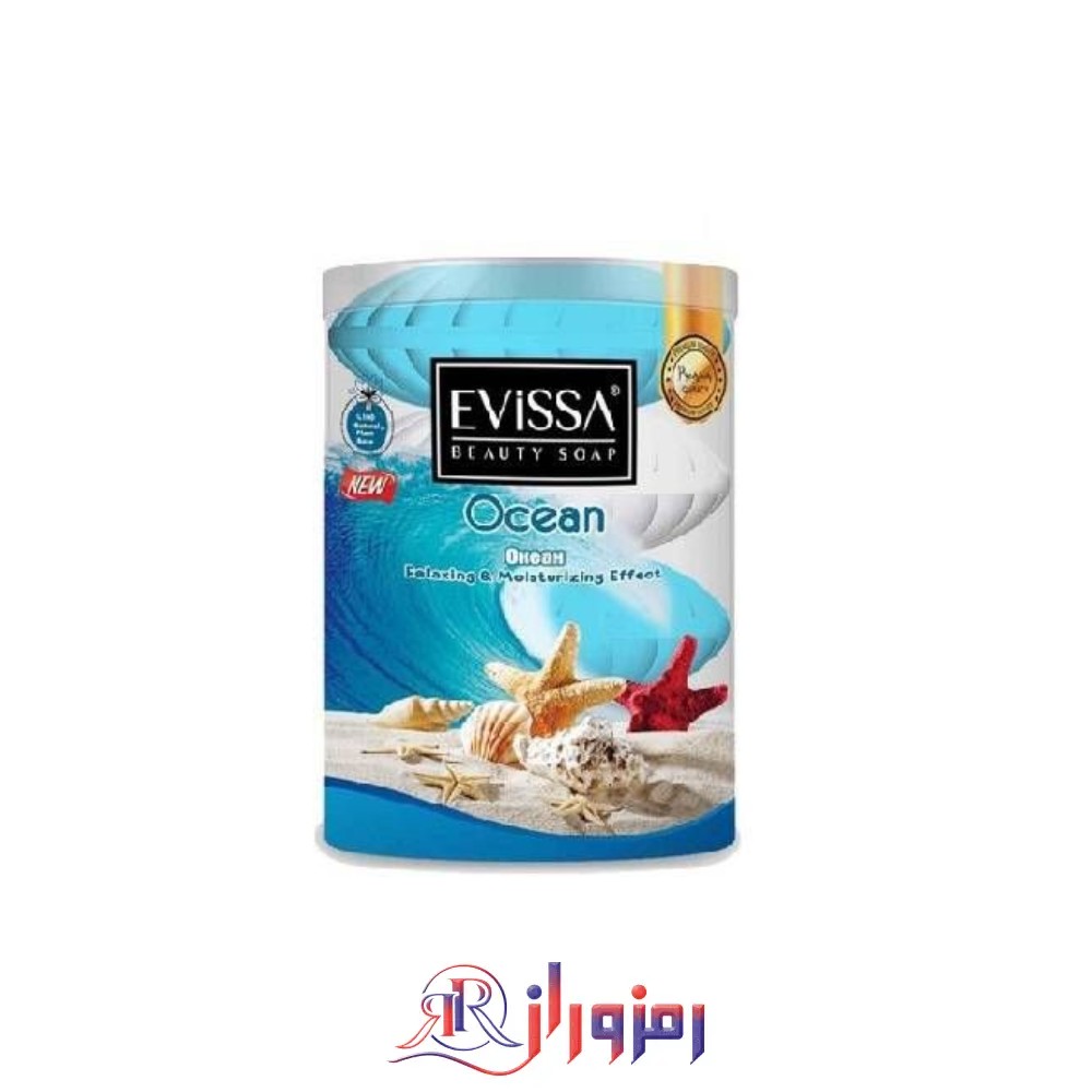 خرید و قیمت صابون اویسا Evissa رایحه نسیم اقیانوسی بسته 4 عددی،صابون اویسا Evissa رایحه نسیم اقیانوسی بسته 4 عددی